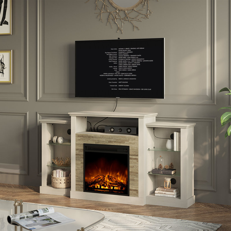 Red Barrel Studio® Scribner TV Stand For TVs Up To 65" with Fireplace
